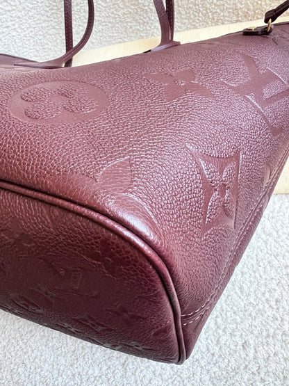 Louis Vuitton Neverfull MM Wine Empreinte (RRP £1,970)