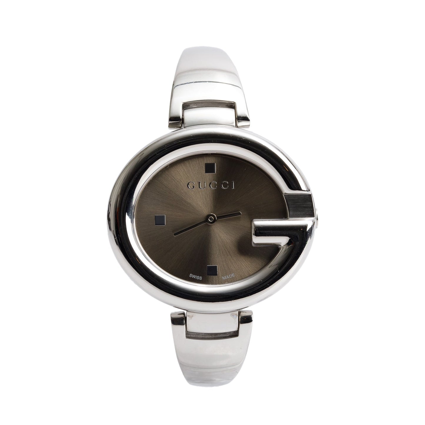 Gucci Stainless Steel Guccissima Watch Brown Dial 134.3
