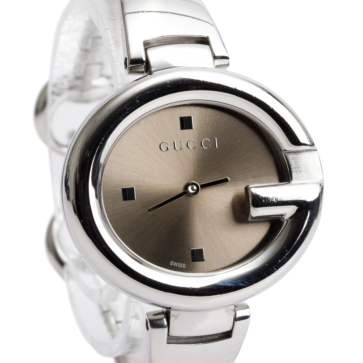 Gucci Stainless Steel Guccissima Watch Brown Dial 134.3