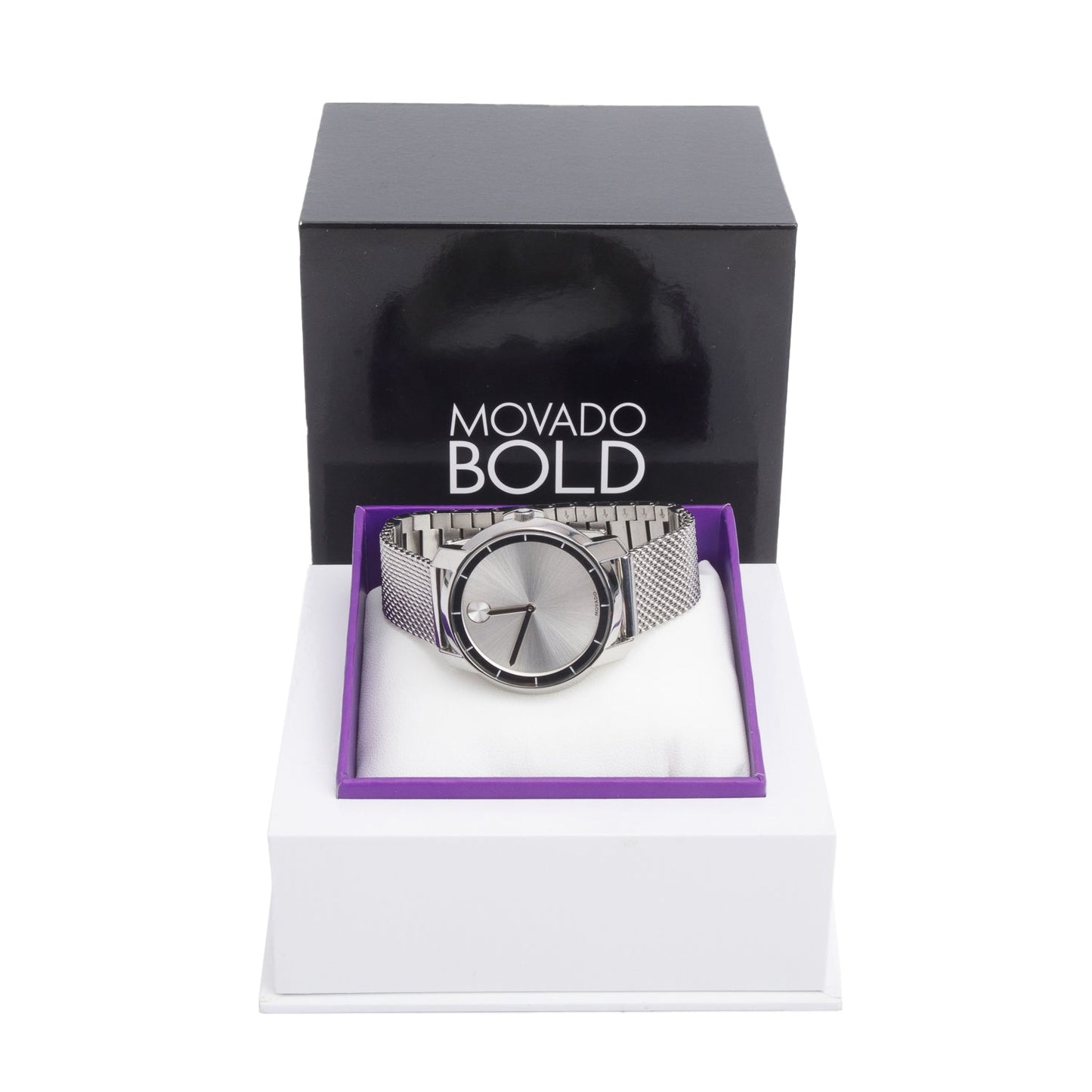 Movado Stainless Steel Bold 35 MM Watch w/ Box