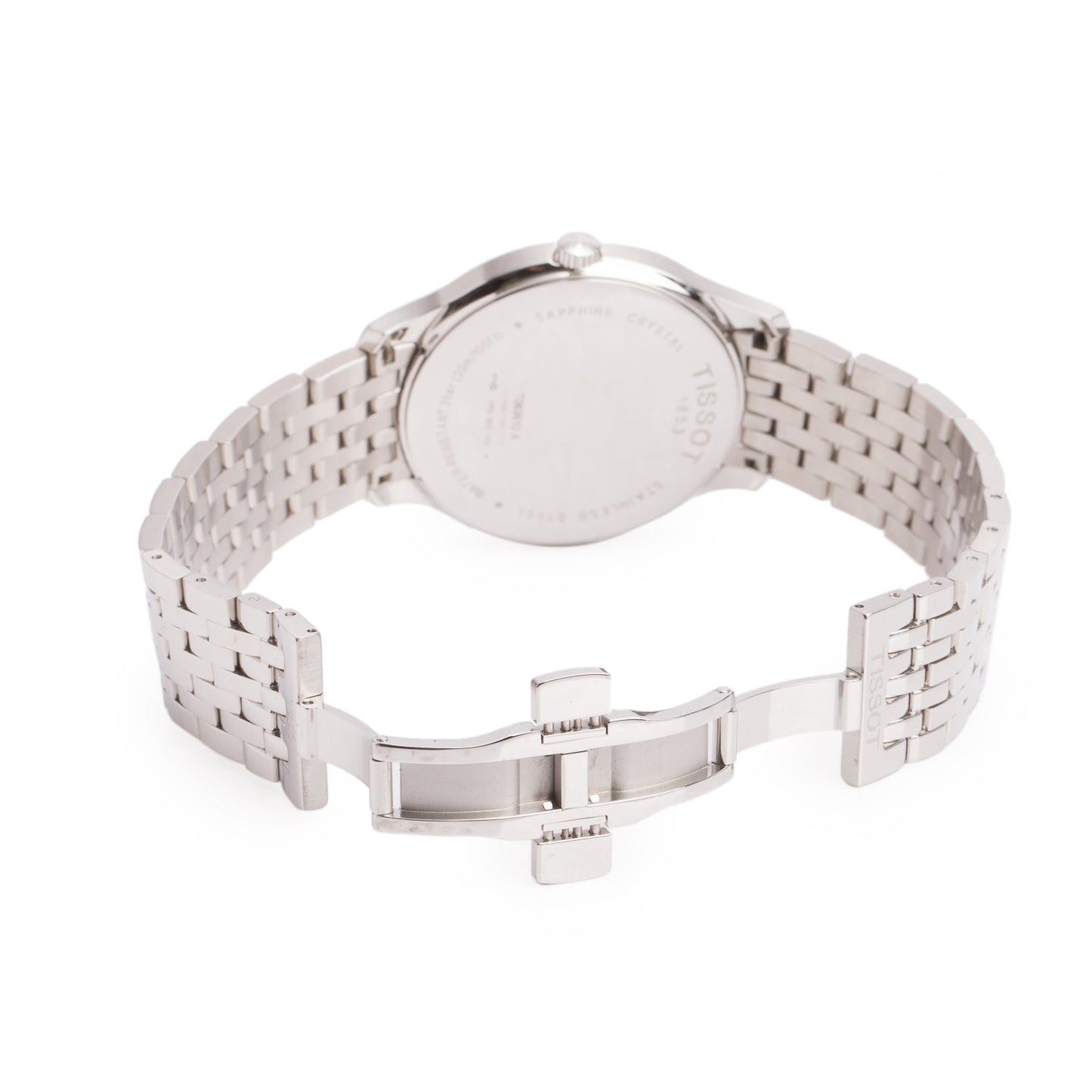 Tissot Stainless Steel Tradition 42 MM Quartz Watch Silver Dial w/ Box & Papers