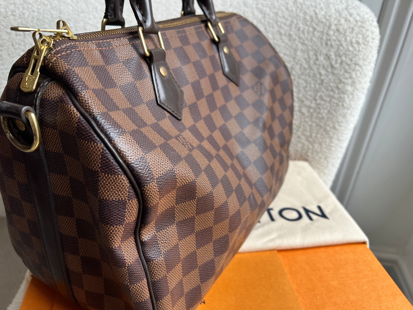 Louis Vuitton Speedy Bandouliere 30 Damier Ebene (RRP £1490)