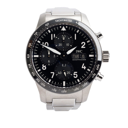 IWC 2025 Mercedes AMG Titanium Pilot Performance 41 MM Chronograph Automatic Watch Black Dial IW388304 w/ Box & Papers