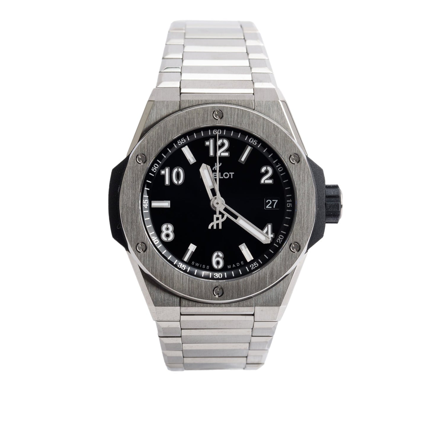 Hublot Titanium Big Bang Integral Time Only 38 MM Automatic Watch Black Dial w/ Box
