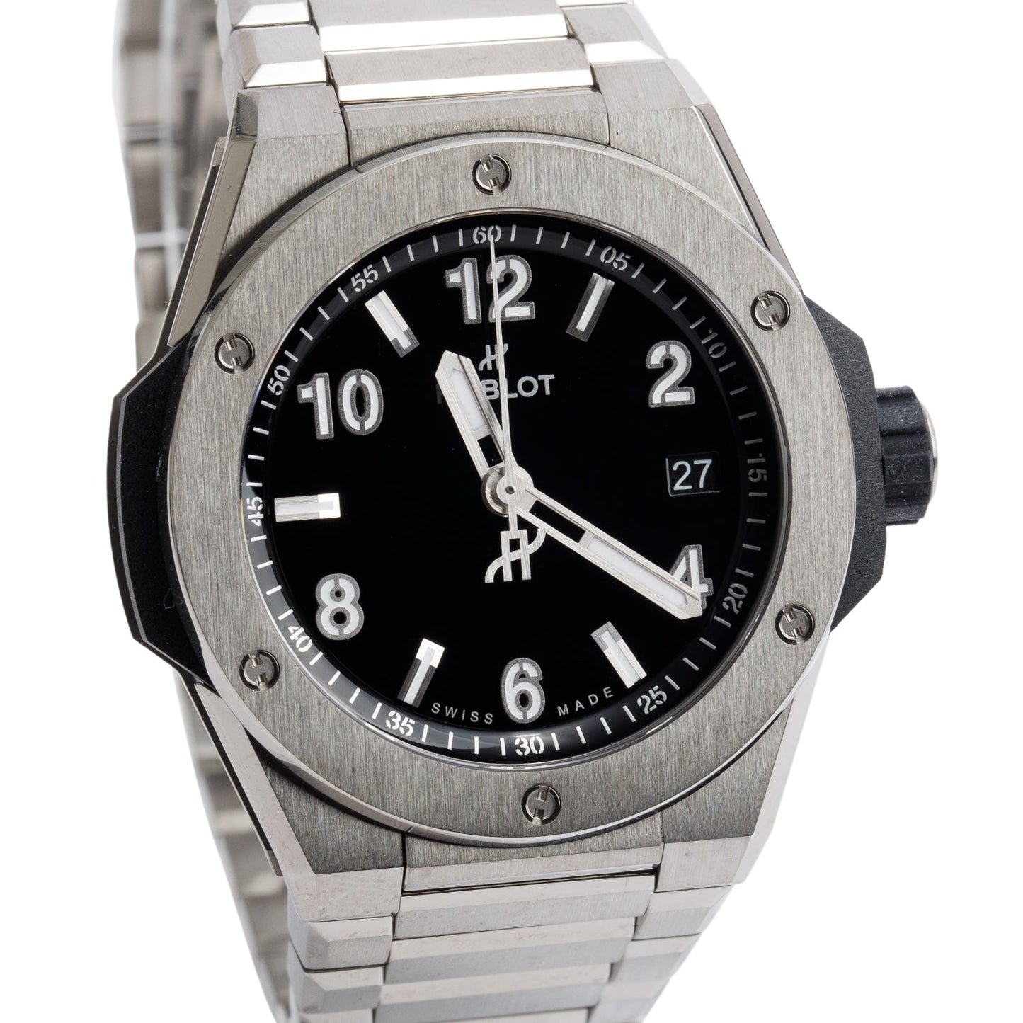 Hublot Titanium Big Bang Integral Time Only 38 MM Automatic Watch Black Dial w/ Box