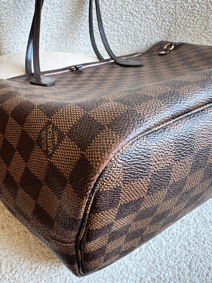 Louis Vuitton Neverfull MM Damier Ebene Rose Ballerine (RRP £1430)