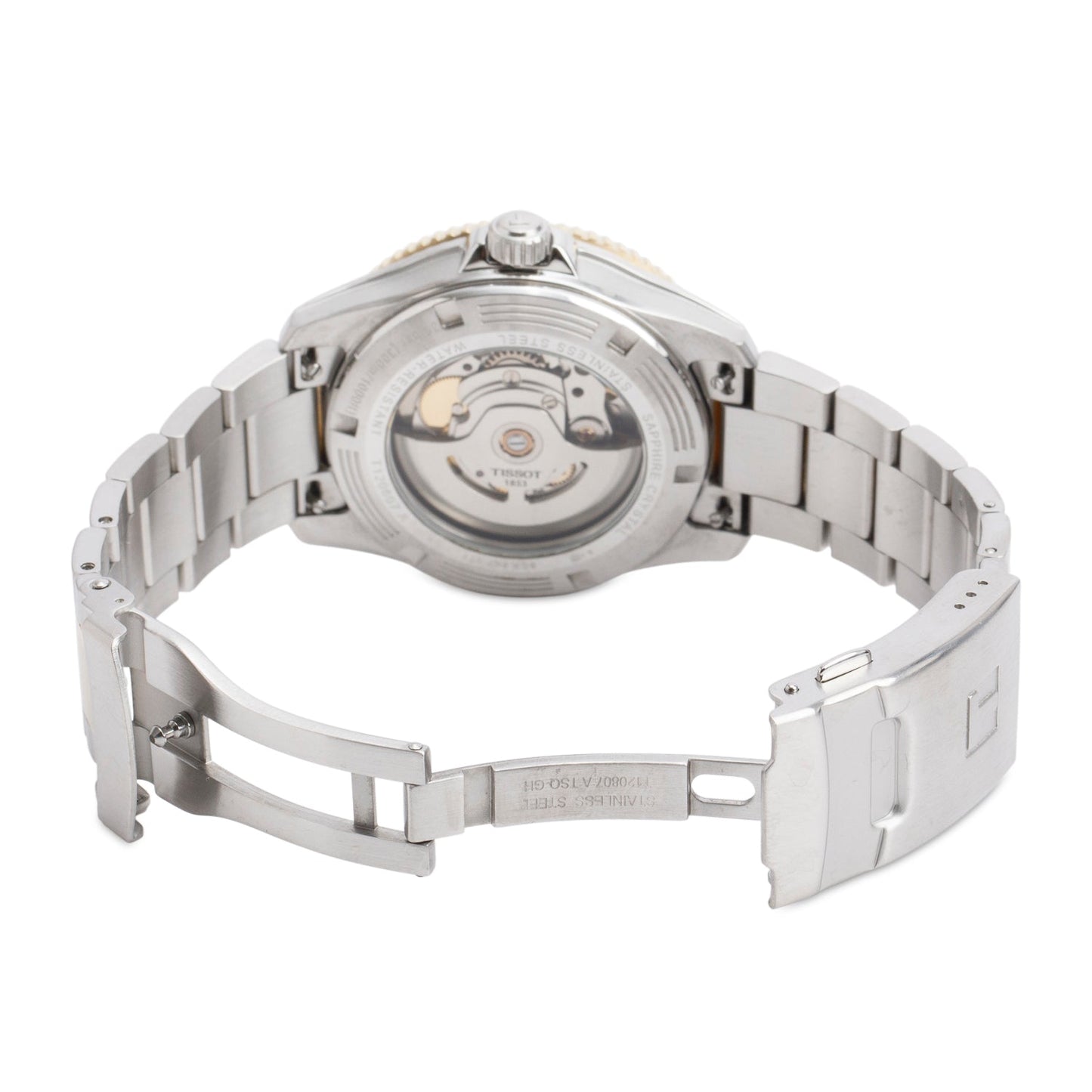 Tissot Two-Tone Stainless Steel Seastar 1000 40 MM Automatic Watch Black Dial