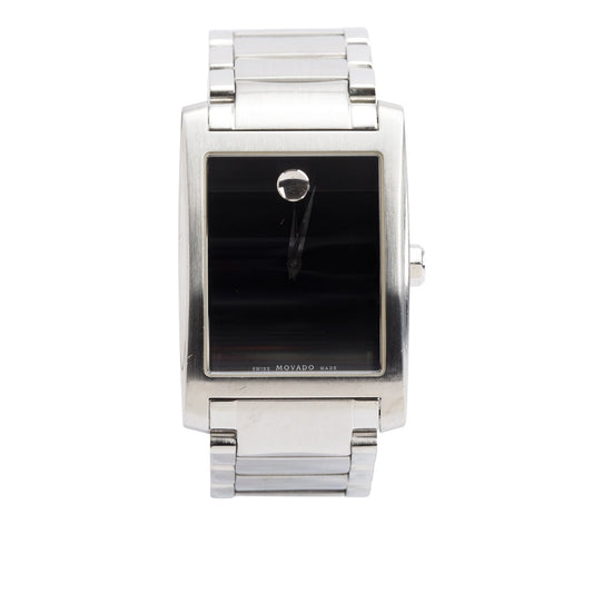 Movado Stainless Steel Certe Watch Black Dial