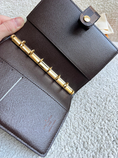Louis Vuitton Damier Ebene Small Ring Agenda Cover (RRP £290)