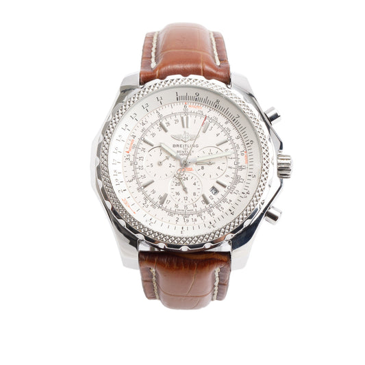 Breitling Stainless Steel Special Edition Bentley Motors 48 MM Automatic Chronograph White Dial Watch A25362