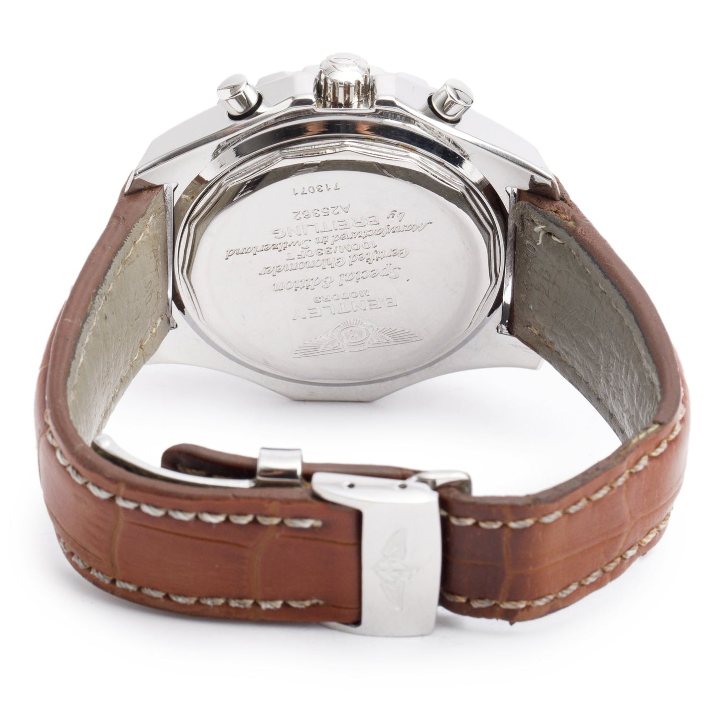 Breitling Stainless Steel Special Edition Bentley Motors 48 MM Automatic Chronograph White Dial Watch A25362