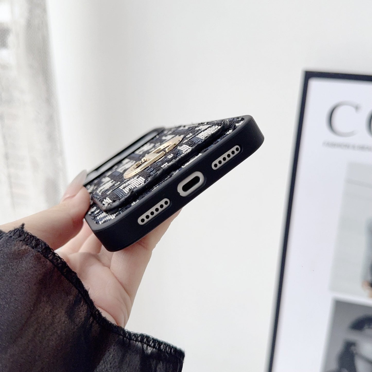 Fabric DR Card Holder for iPhone Case