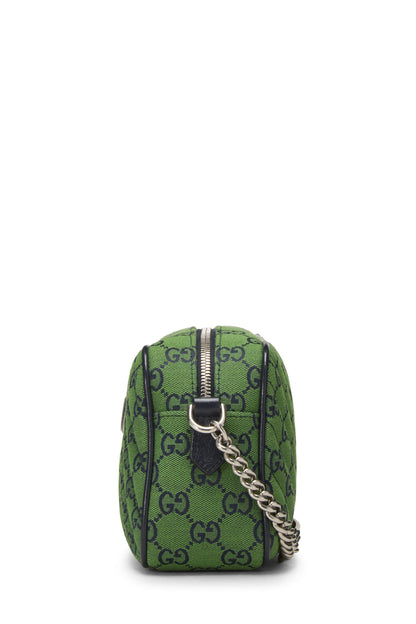Gucci,  Green Original GG Canvas Matelassé Marmont Crossbody Small, Green