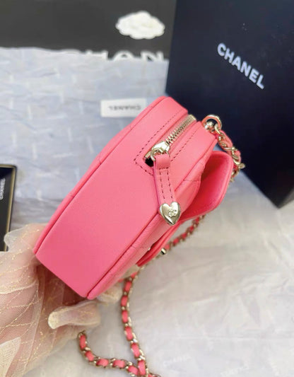 Chanel 22S Pink Small Heart Bag