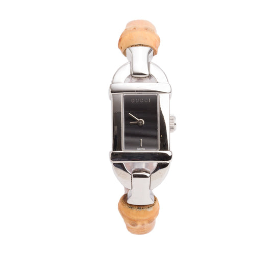 Gucci Stainless Steel 6800 Series 16 MM Watch Black Dial
