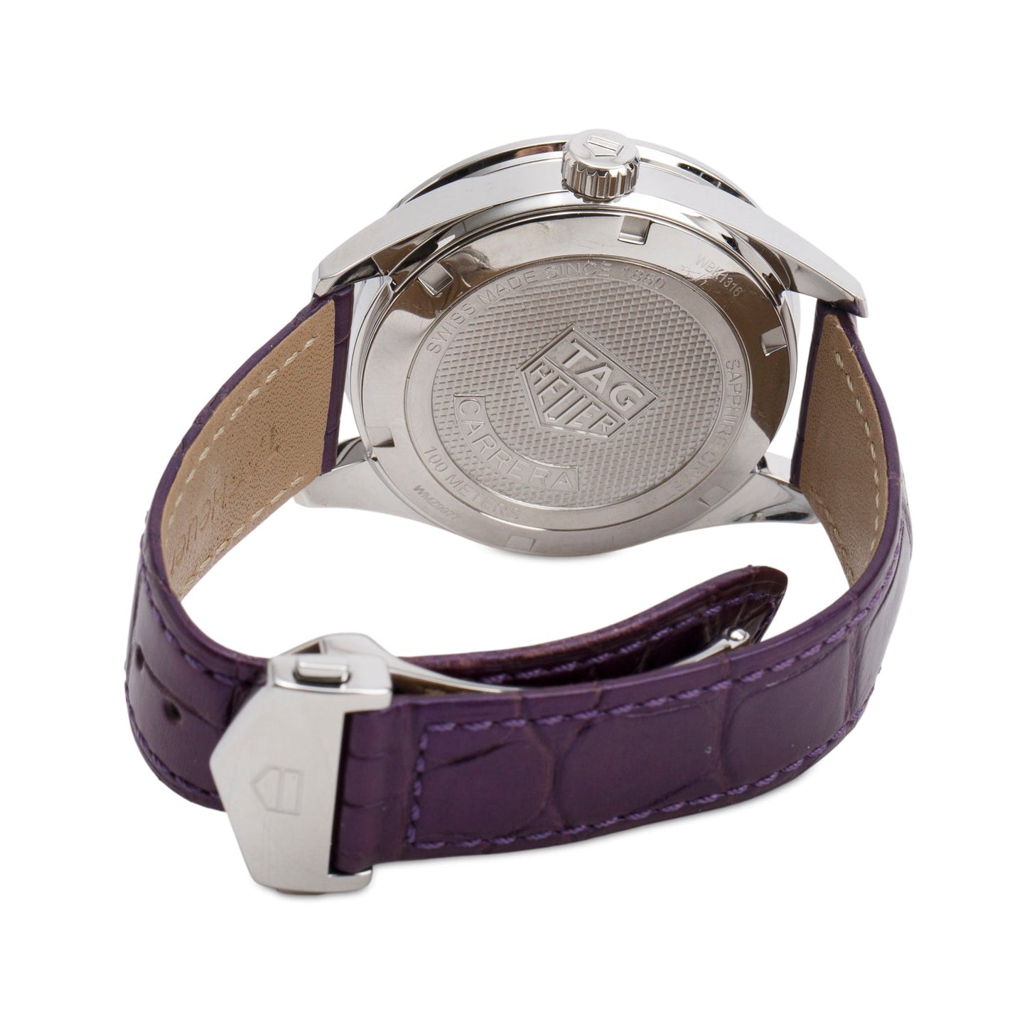 Tag Heuer Stainless Steel Diamond Bezel Carrera 36 MM Quartz Watch Mother of Pearl Dial WBK1316
