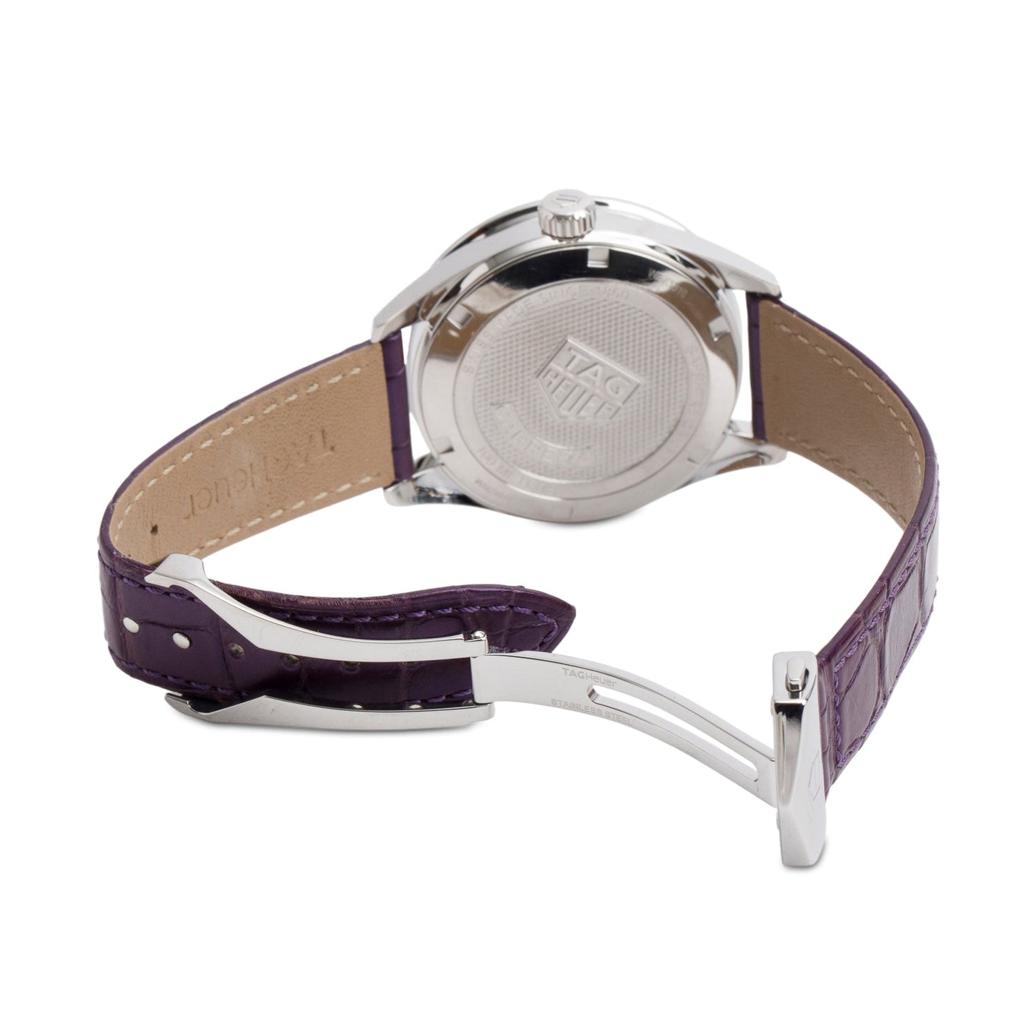 Tag Heuer Stainless Steel Diamond Bezel Carrera 36 MM Quartz Watch Mother of Pearl Dial WBK1316