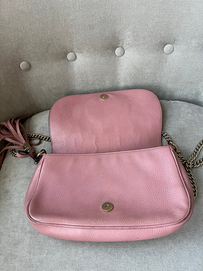 Gucci Rose Pink Soho Disco Crossbody Flap Bag (RRP £1050)