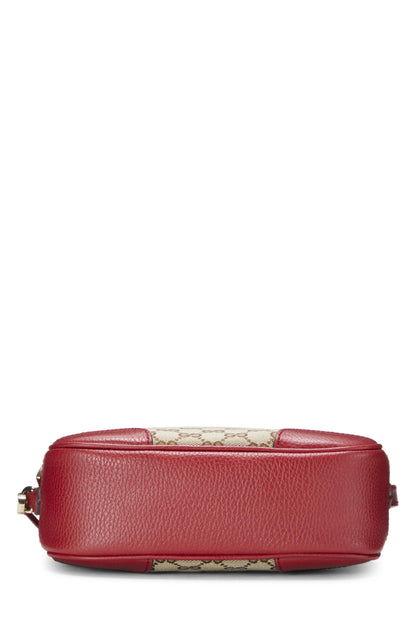 Gucci,  Red Original GG Canvas Bree Crossbody, Red