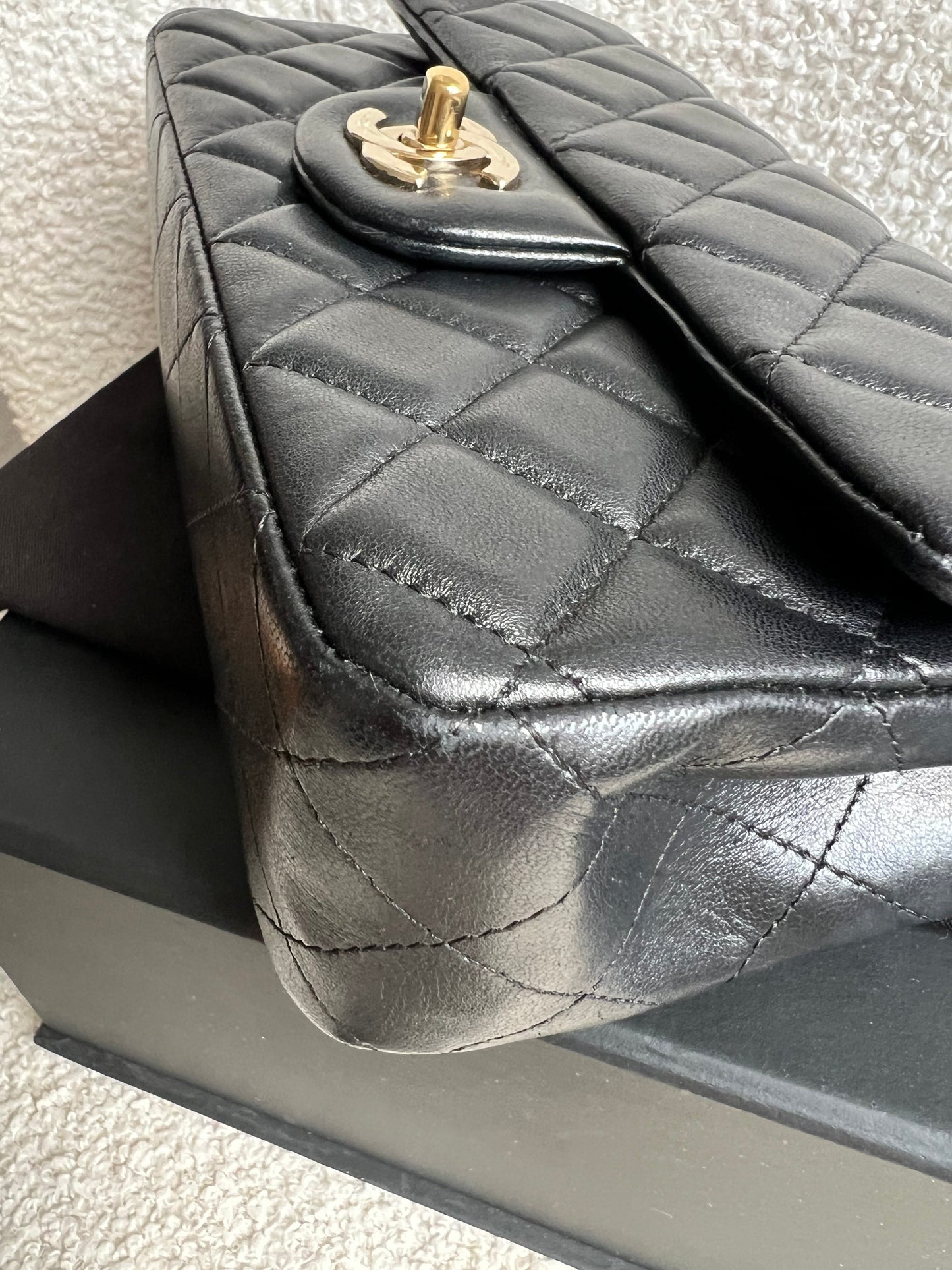 Chanel Mini Rectangular Classic Flap in Black Lambskin (RRP £4,390)