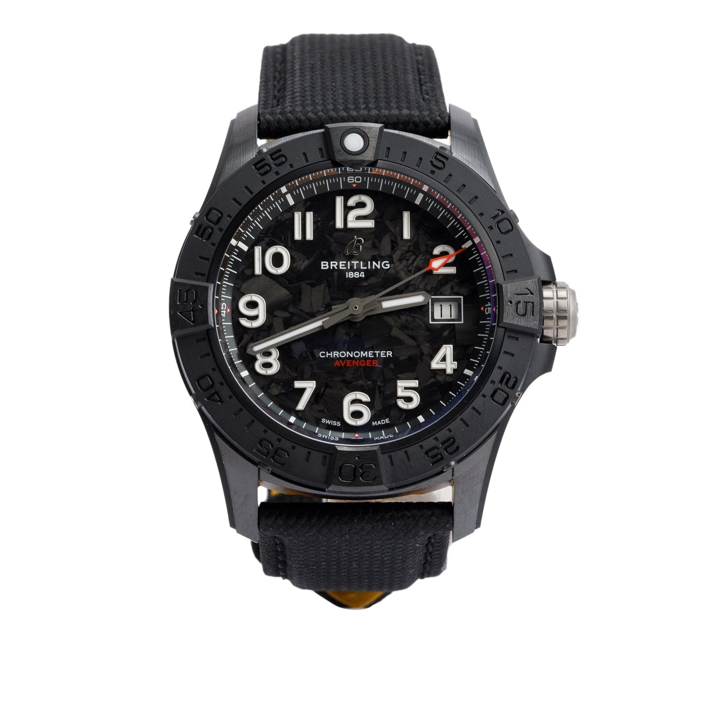 Breitling Black Ceramic Avenger Night Mission 42 MM Automatic Watch Black Dial S17328 w/ Box & Papers