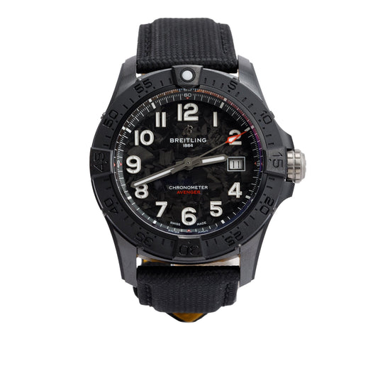 Breitling Black Ceramic Avenger Night Mission 42 MM Automatic Watch Black Dial S17328 w/ Box & Papers