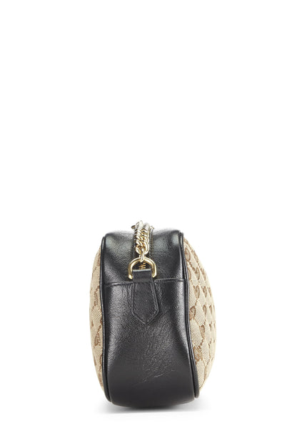 Gucci,  Black Original GG Canvas Marmont Crossbody Small, Black