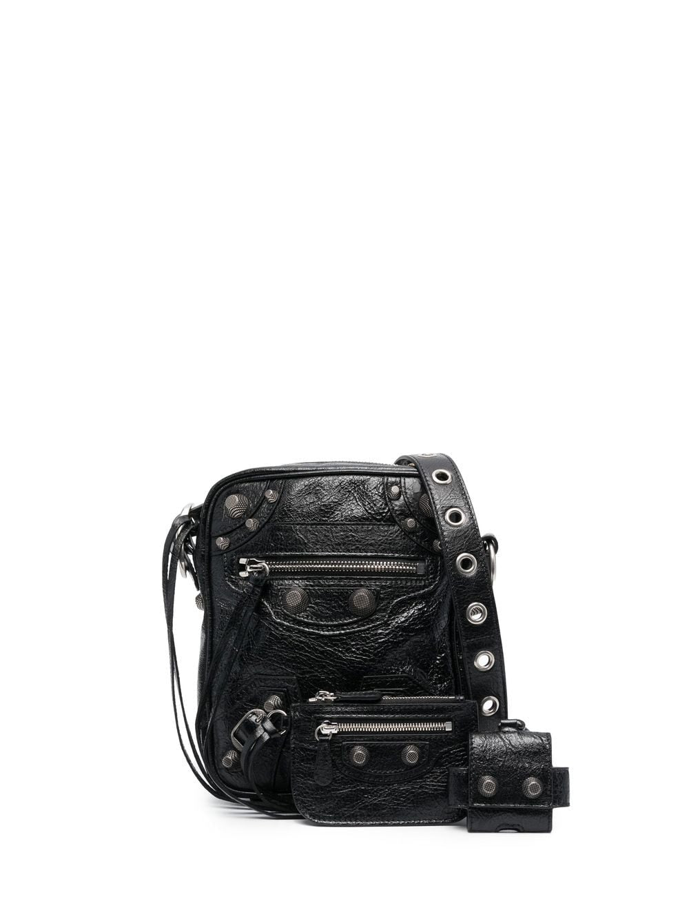 LE CAGOLE LEATHER CROSSBODY BAG