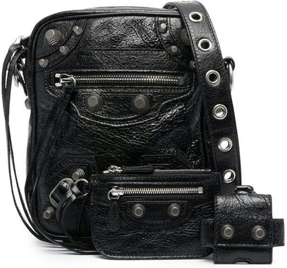 LE CAGOLE LEATHER CROSSBODY BAG