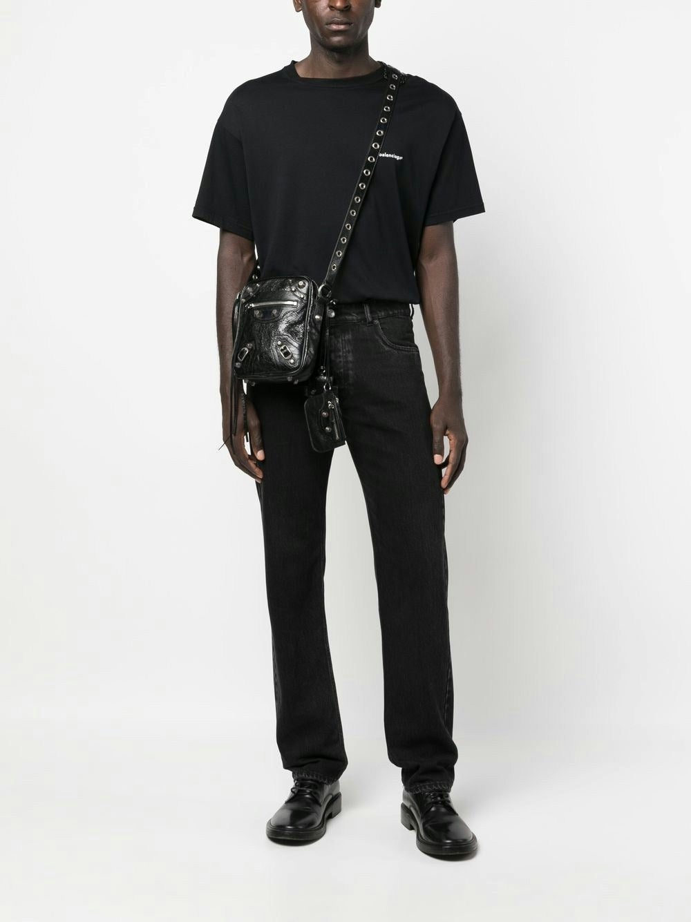 LE CAGOLE LEATHER CROSSBODY BAG
