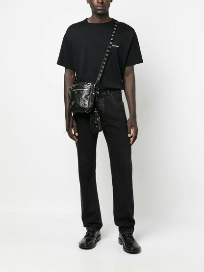 LE CAGOLE LEATHER CROSSBODY BAG