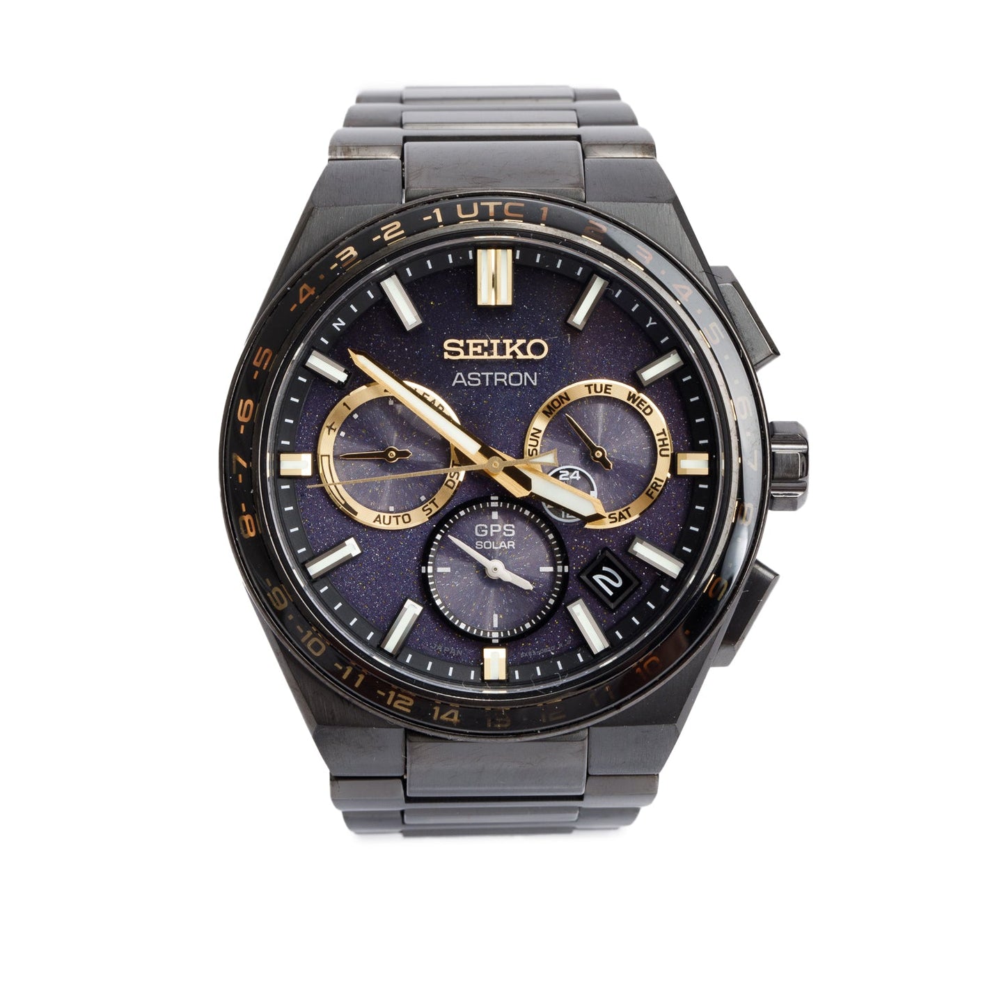 Seiko Limited Edition Black Titanium Astron Solar GPS 43 MM Chronograph Watch SSH145J1 w/ Box