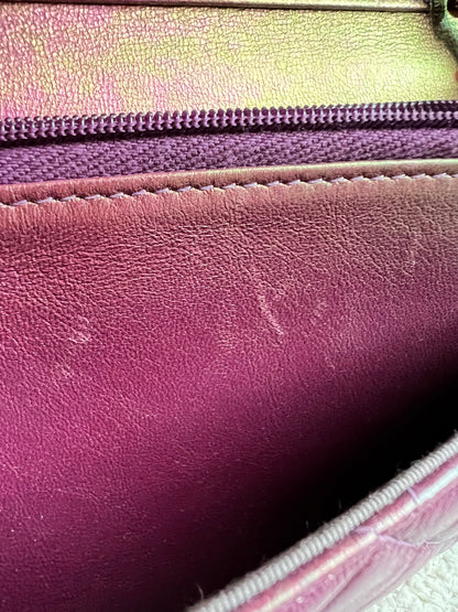 Chanel Iridescent Purple Lambskin Wallet on Chain