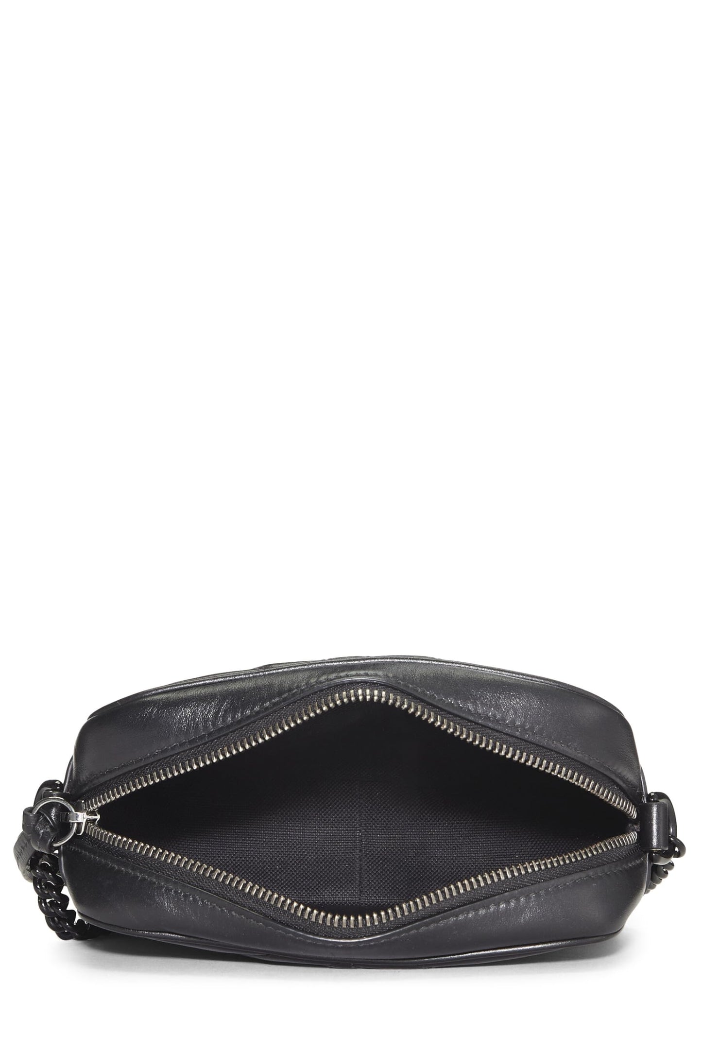 Gucci,  Black Leather GG Marmont Crossbody Mini, Black