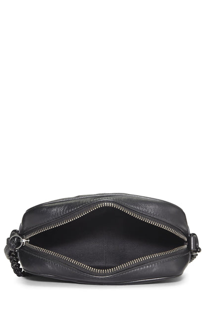 Gucci,  Black Leather GG Marmont Crossbody Mini, Black
