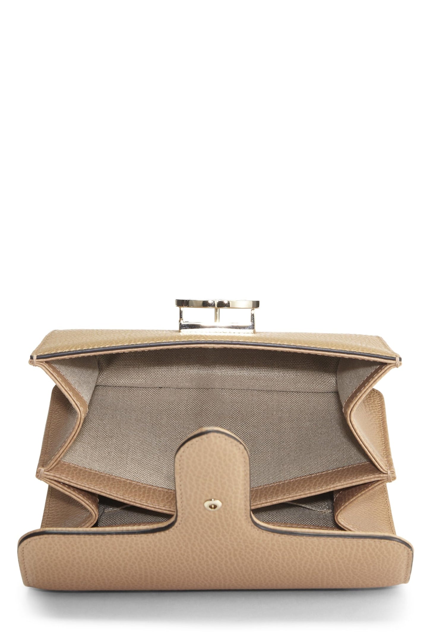 Gucci,  Beige Leather Interlocking Crossbody, Beige