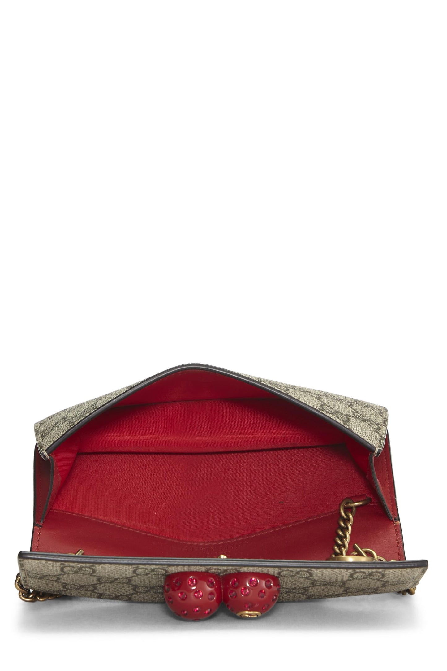 Gucci,  Original GG Supreme Coated Canvas Cherry Crossbody Mini, Red