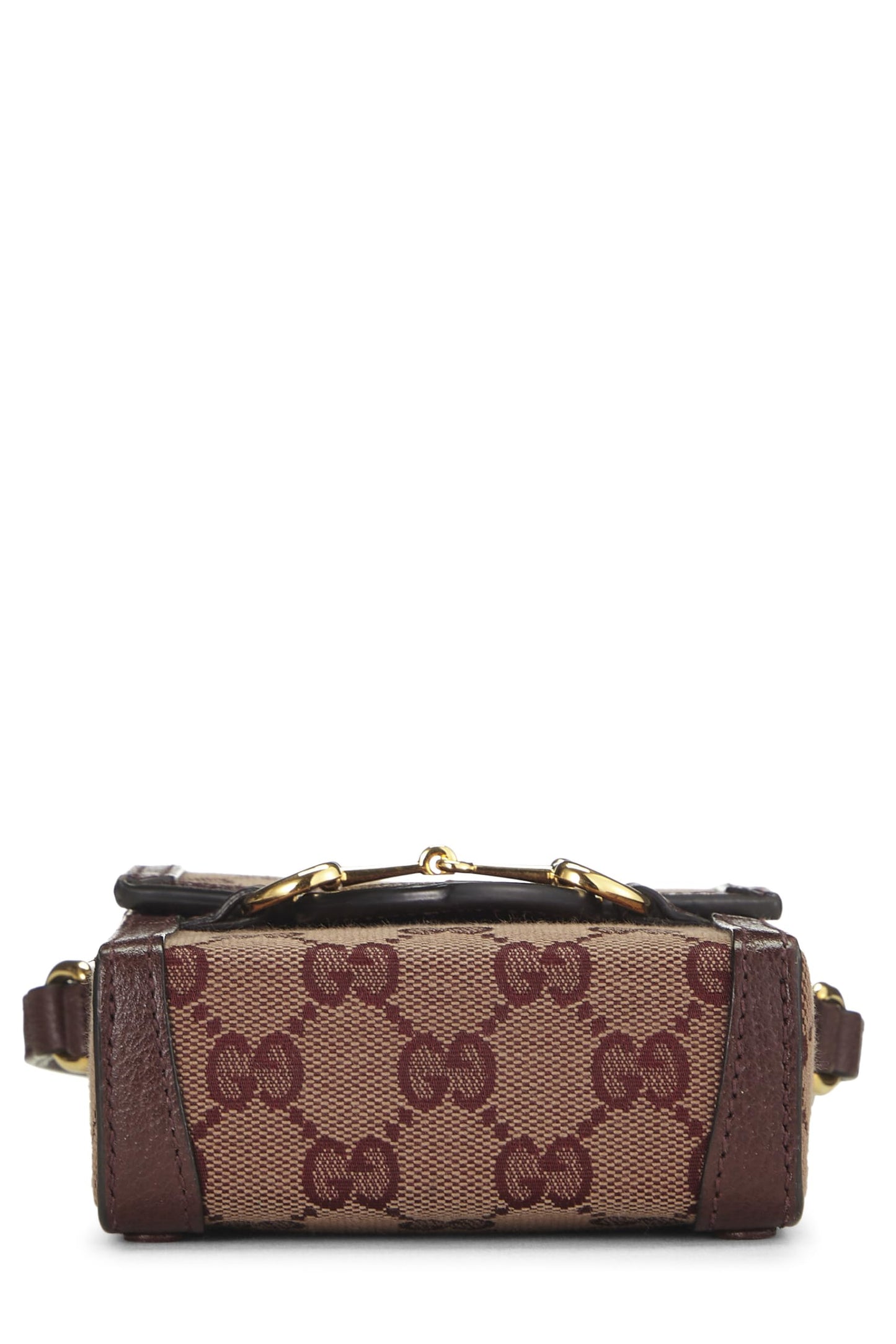 Gucci,  Burgundy Original GG Canvas Horsebit Crossbody, Burgundy
