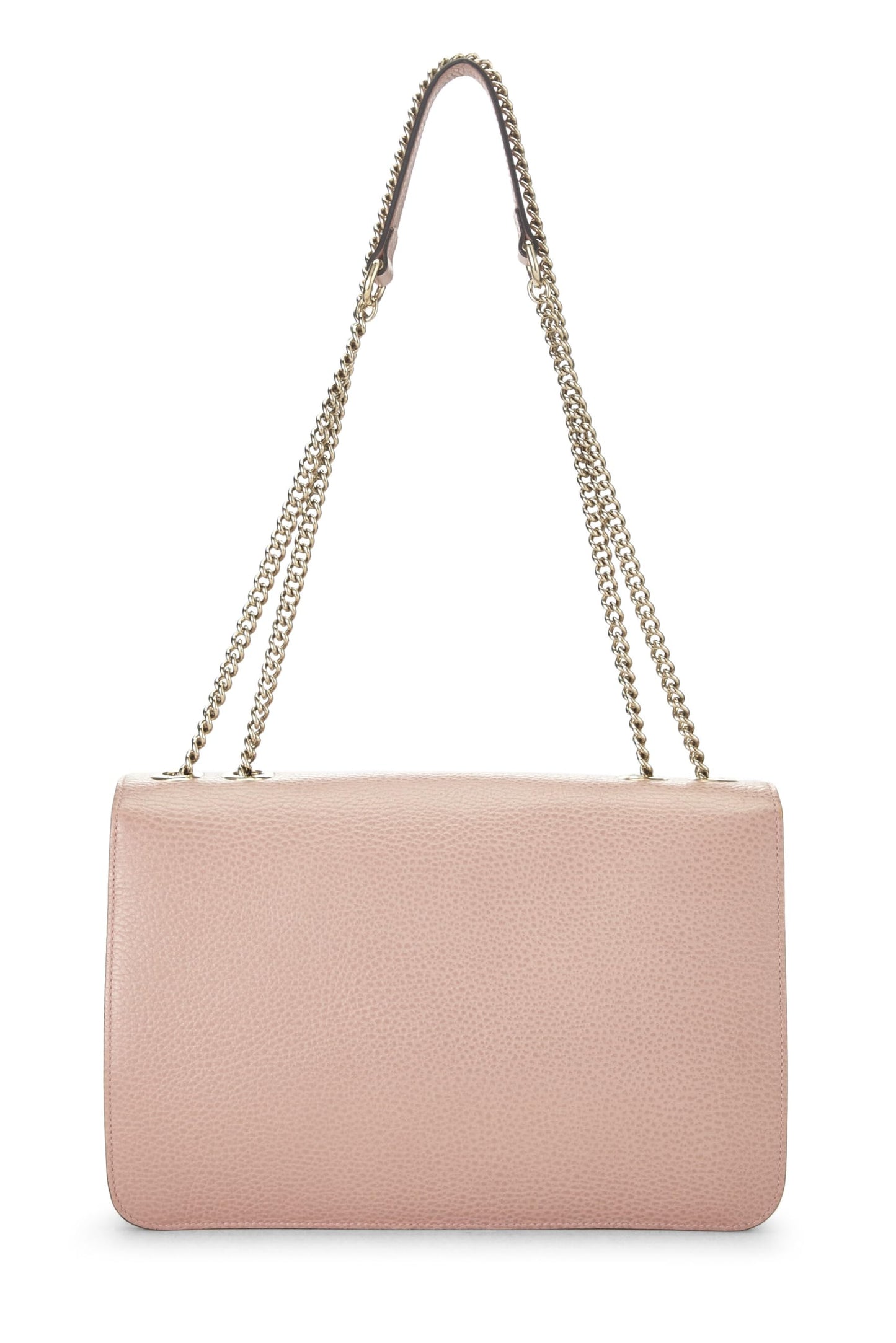 Gucci,  Pink Leather Interlocking GG Crossbody Bag, Pink