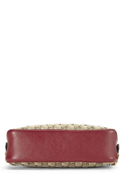 Gucci,  Red Original GG Canvas Marmont Crossbody Small, Red