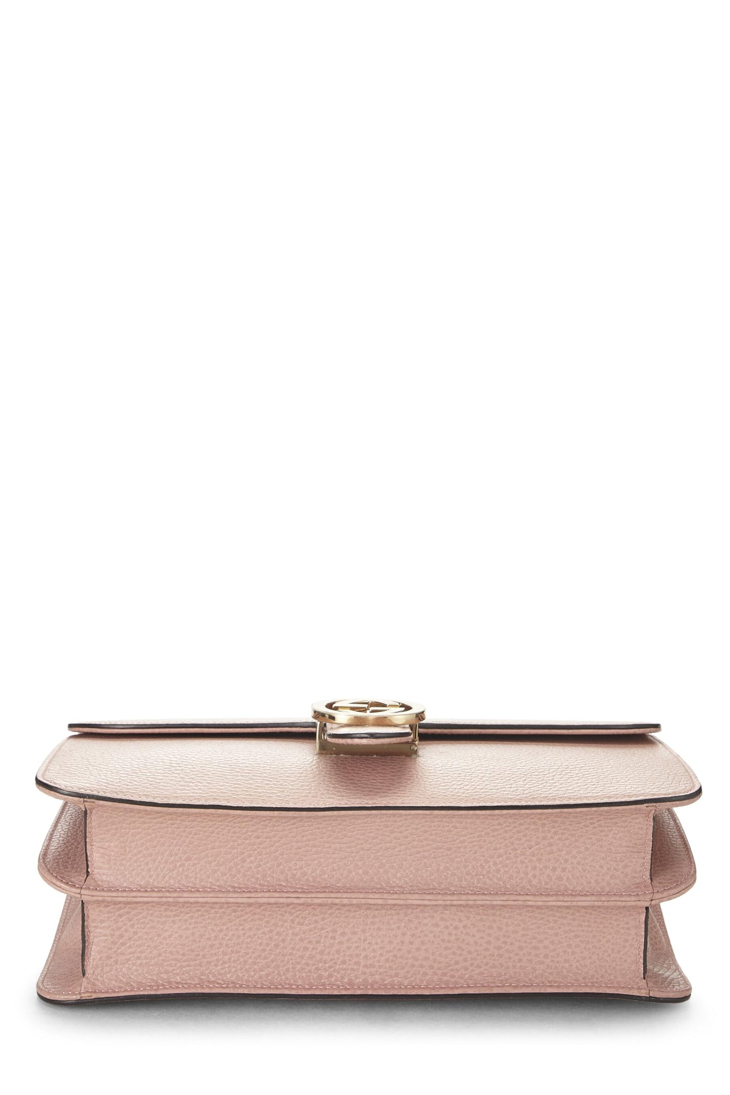 Gucci,  Pink Leather Interlocking GG Crossbody Bag, Pink