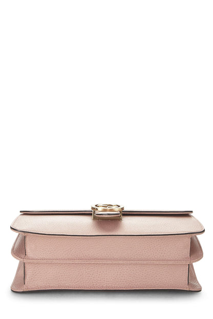 Gucci,  Pink Leather Interlocking GG Crossbody Bag, Pink