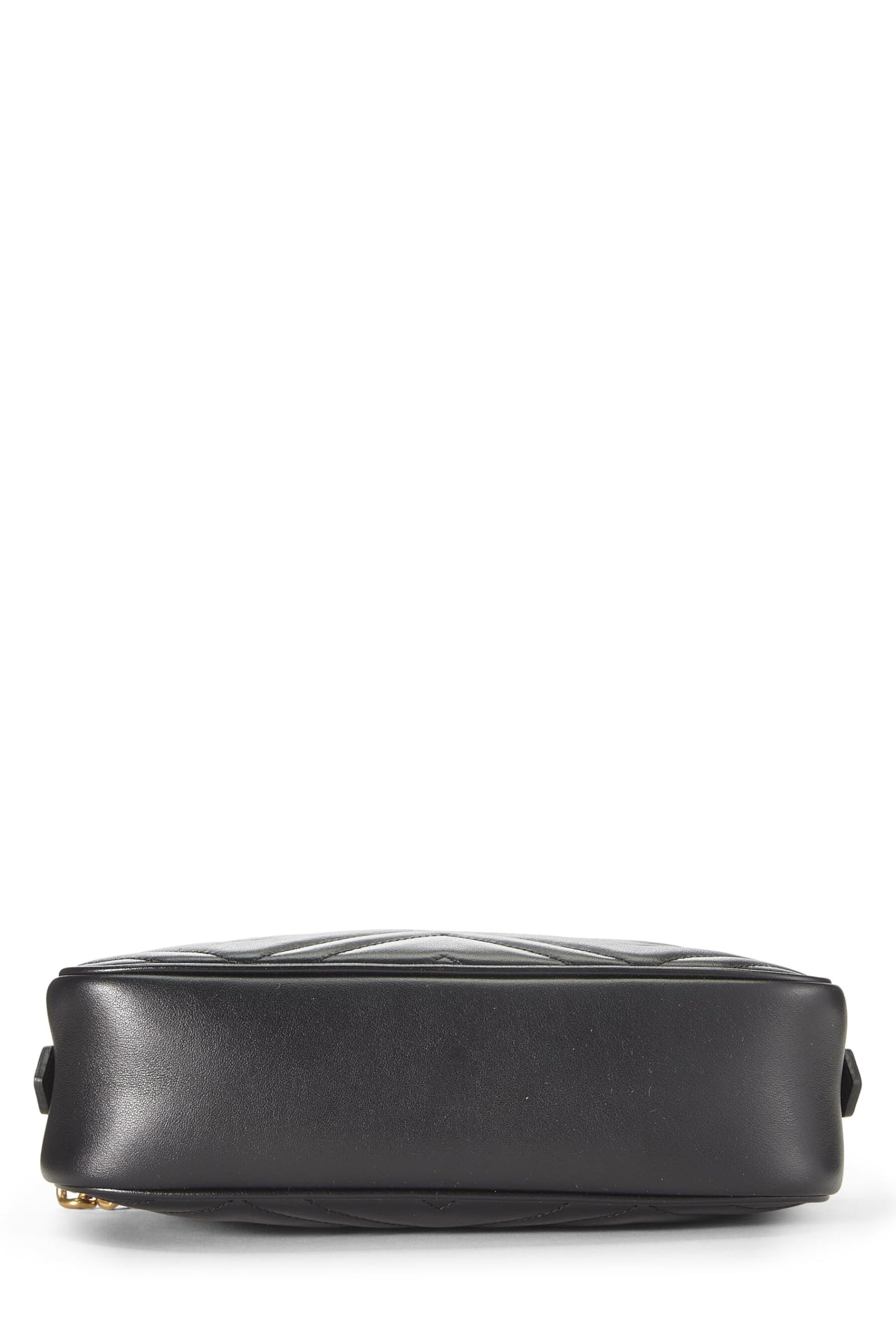 Gucci,  Black Leather GG Marmont Crossbody Small, Black