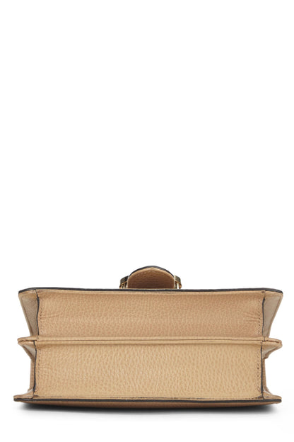 Gucci,  Beige Leather Interlocking Crossbody Small, Beige