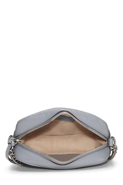 Gucci,  Grey Leather GG Marmont Crossbody Mini, Grey