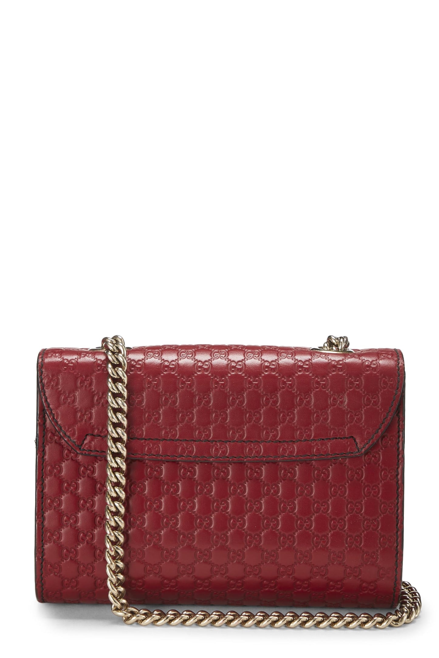Gucci,  Red Microguccissima Leather Emily Chain Crossbody Bag, Red