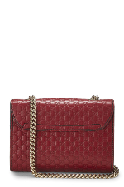 Gucci,  Red Microguccissima Leather Emily Chain Crossbody Bag, Red