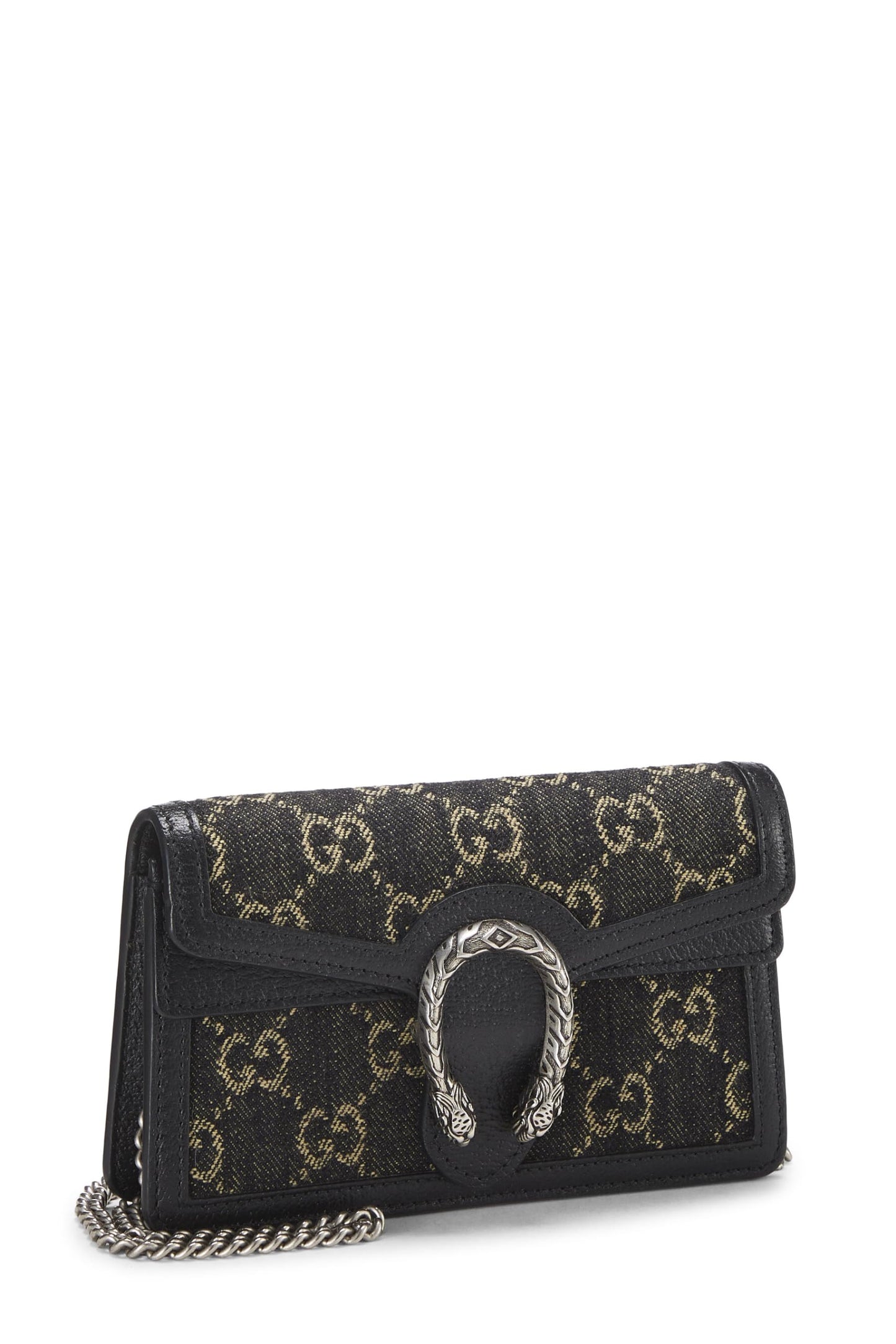 Gucci,  Black Denim Dionysus Crossbody Super Mini, Black