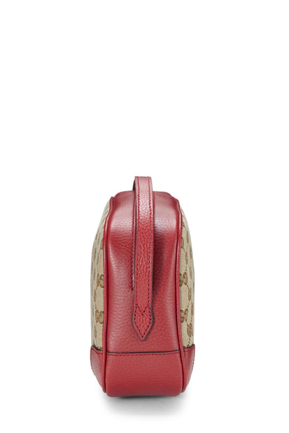 Gucci,  Red Original GG Canvas Bree Crossbody, Red