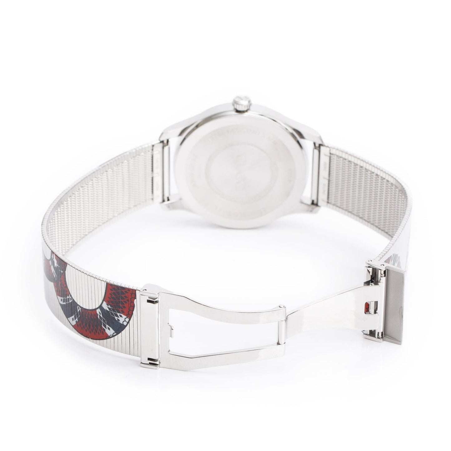 Gucci Stainless Steel G-Timeless 38 MM Quartz Watch Silver Dial YA1264123 w/ Box & Papers